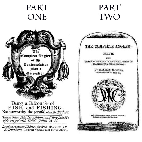 early editions of The Compleat Angler from 1676 onwards